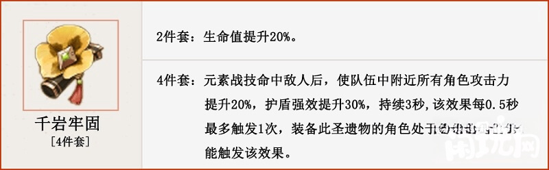 千岩牢固4件套适合钟离