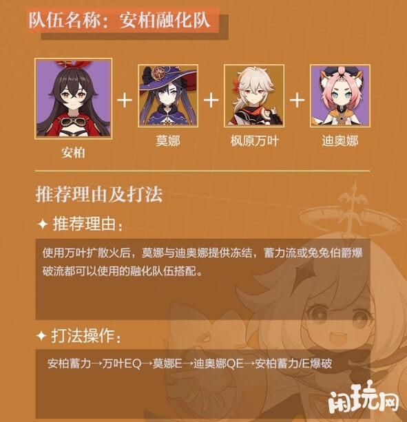 原神安柏阵容搭配