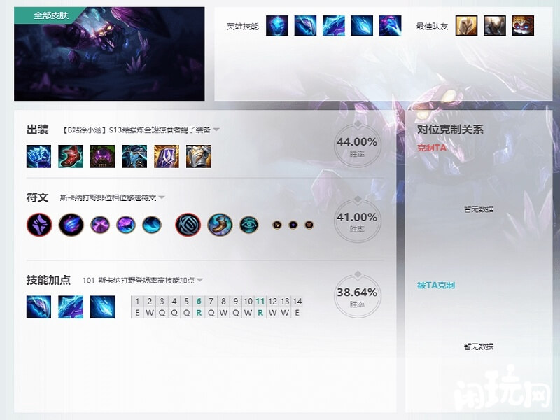 重做后的蝎子技能加点
