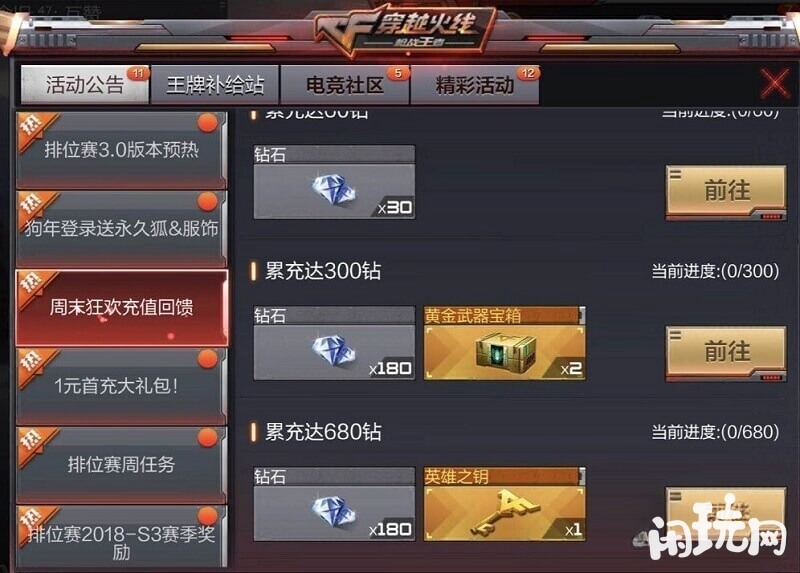 充值穿越火线可以返利