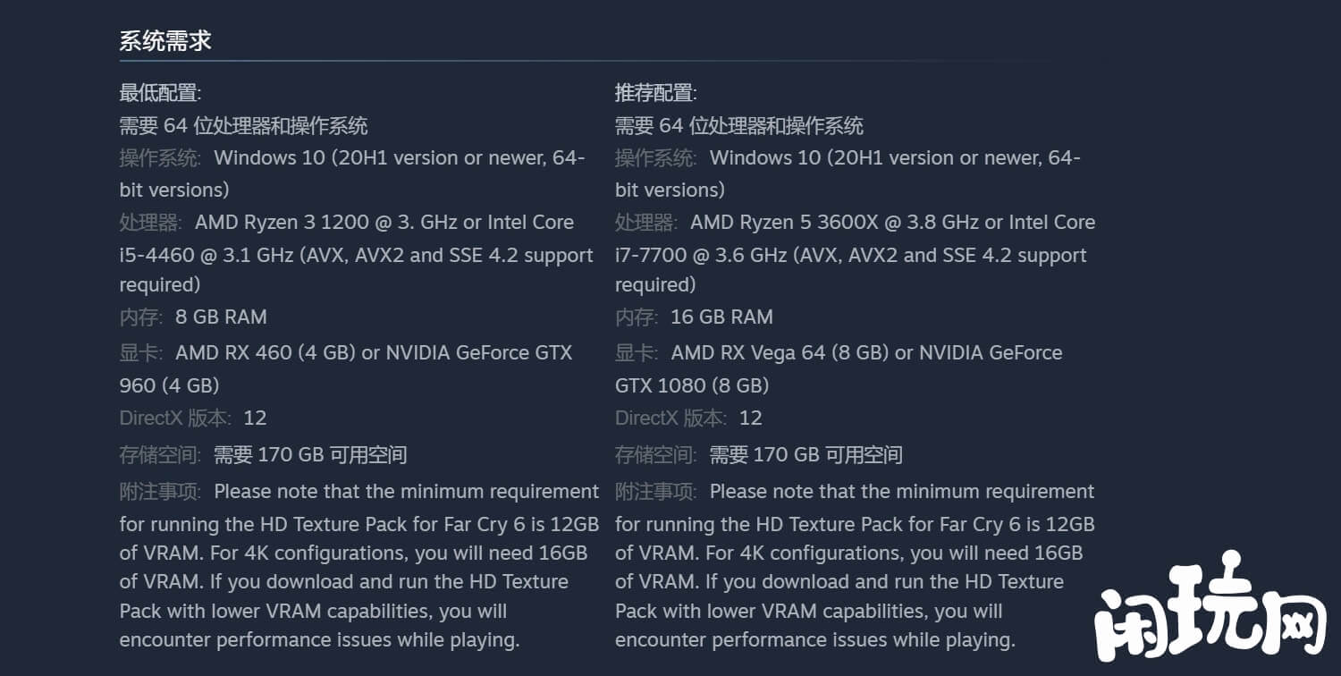 孤岛惊魂6要求8gb内存