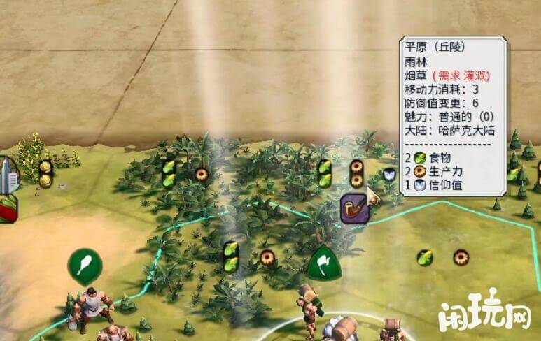 文明6地块产出显示
