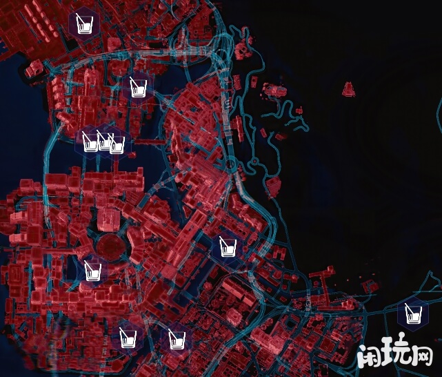 赛博朋克酒吧分布图