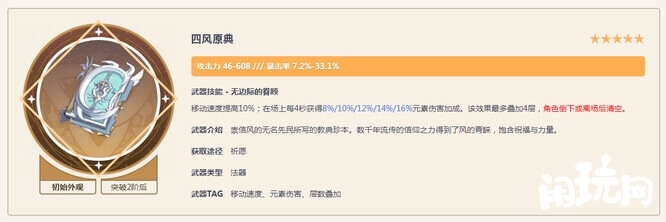 原神丽莎主武器四风原典