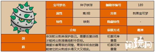 宝可梦剑盾种子铁球
