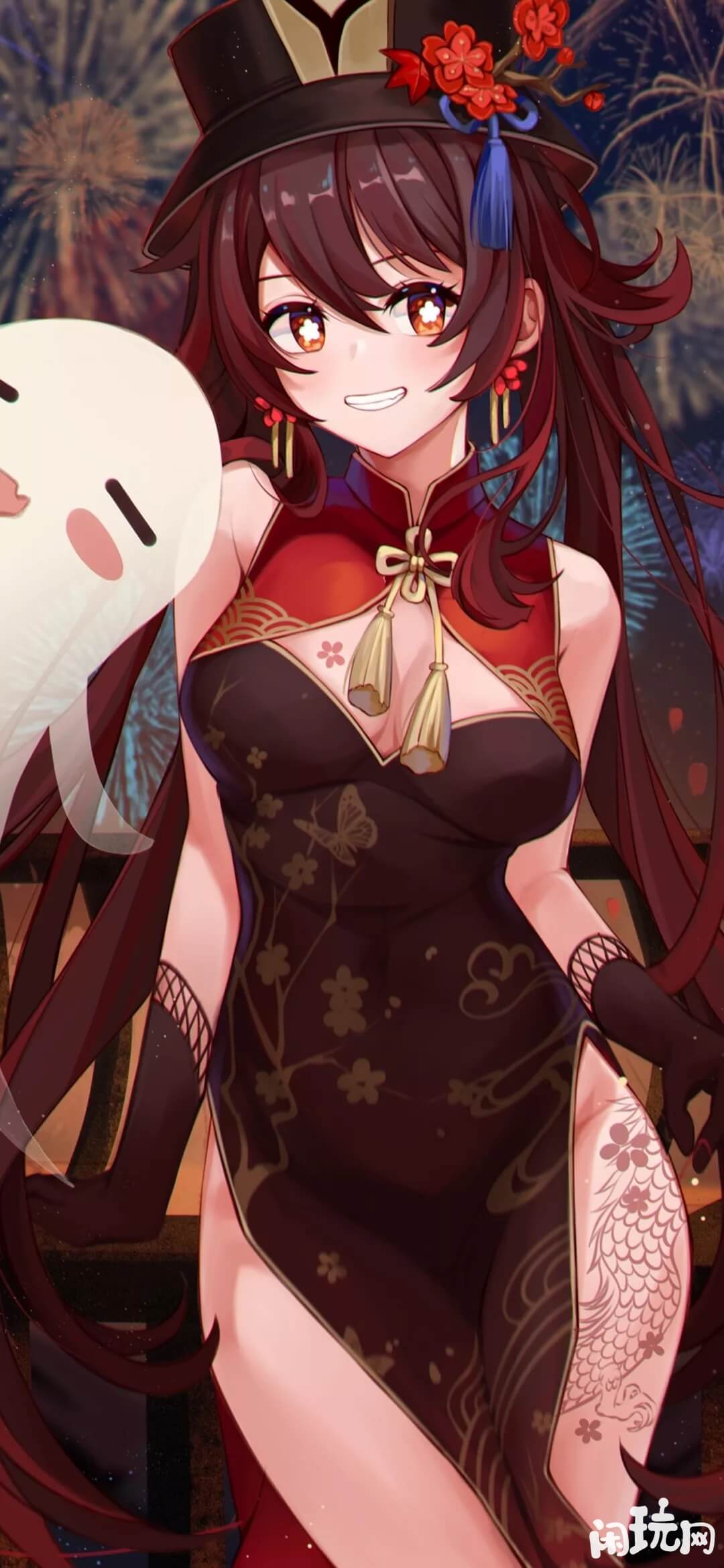 原神胡桃旗袍装扮图