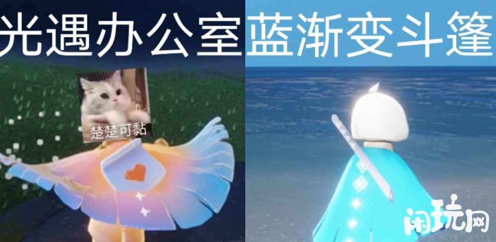 光遇办公室蓝斗篷
