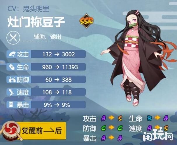 阴阳师灶门祢豆子属性