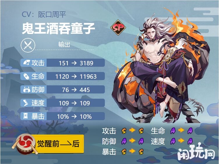 阴阳师鬼王酒吞童子觉醒
