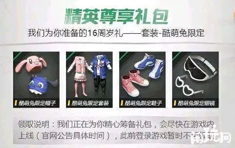 和平精英兔子套装16周岁的限定礼包