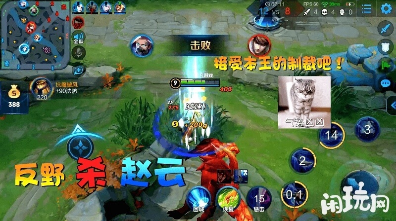赵云在野区被兰陵王击杀