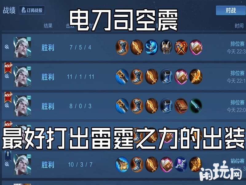电刀流司空震出装
