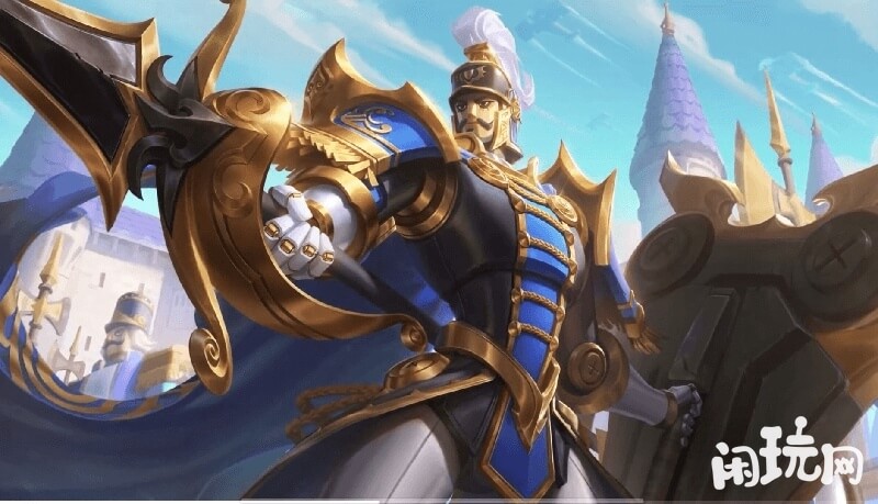 蒙恬蔚蓝守将皮肤海报